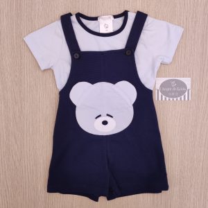 Completo Deolinda – Salopette Orsetto Blu/Azzurro