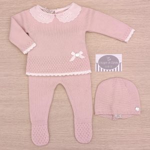 Completino nascita Paz Rodriguez – Pink Makeup/Cream Sangallo