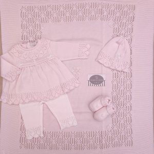 Corredino nascita Primodì Bebè – Rosa Chiaro/Bianco Fiorellini