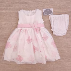 Abito Cerimonia Bambina Ninnaoh – Farfalle Rosa Tulle