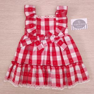 Abito A&J – Quadri Rosso/Bianco