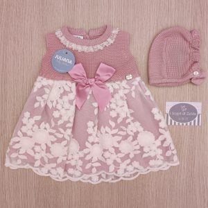 Abito Juliana – Tulle Ricamato Rosa Antico