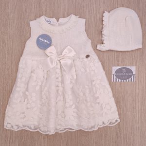 Abito Juliana – Crudo Tulle Ricamato Panna