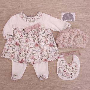 Completino nascita Fiorato – Jujùbebé (con basc+bav)