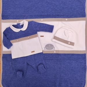 Completino nascita Ninnaoh – Panna/Beige/Avion con Cappellino