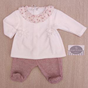 Completino nascita Ninnaoh – Panna/Rosa Fiorellini