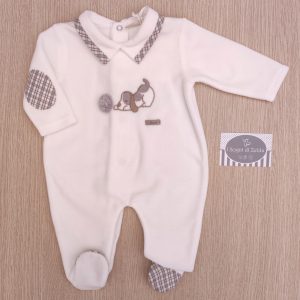 Tutina nascita Ninnaoh – Panna/Grigio Cagnolino