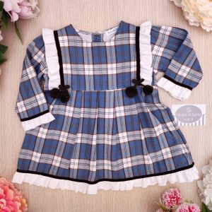 Abito Juliana – Azul Nube/Marrone – Tartan