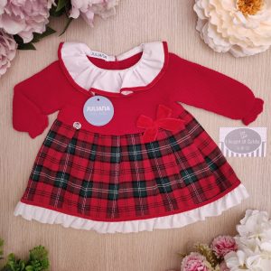 Abito Juliana – Rojo – Tartan con fiocco