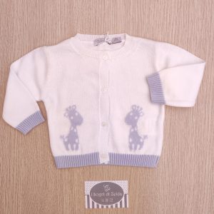 Cardigan Patachou – Giraffe Bianco / Cielo