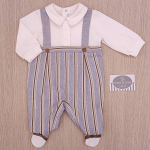 Tutina nascita Barcellino – Cielo/Beige Orsetto