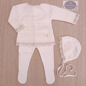 Completino nascita Paz Rodriguez – Cream/Beige