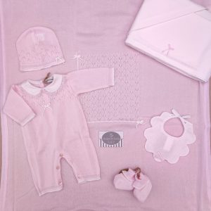 Corredino nascita Rosa/Bianco – Bebèmargò con tutina