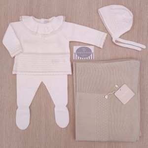 Corredino nascita Panna/Beige – Martin Aranda coperta Beige/Panna