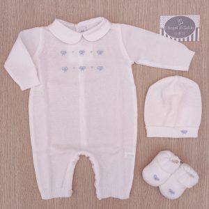 Tutina nascita Bianco Nodi d’Amore Cielo – Pepecè