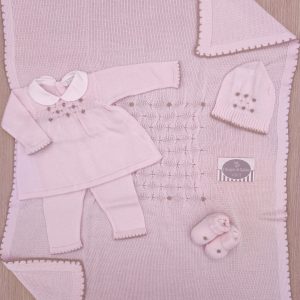 Corredino nascita Primodì Bebè – Rosa Chiaro/Tortora Punto Smock