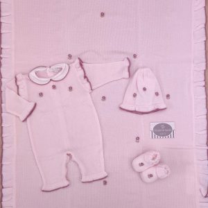 Corredino nascita Primodì Bebè – Rosa Chiaro/Quarzo con tutina