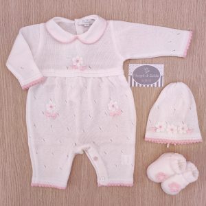 Tutina nascita Primodì Bebè – Latte/Rosa Antico