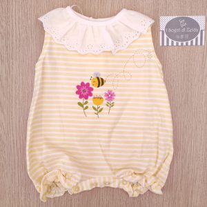 Pagliaccetto FS Baby – Giallo Colletto Pizzo San Gallo