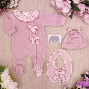 Tutina Deolinda – Rosa Antico Fiocchi (cap+bav)