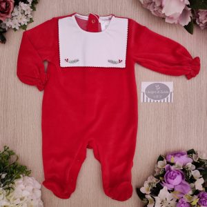 Tutina Deolinda – Rosso Bavettona Ricamata