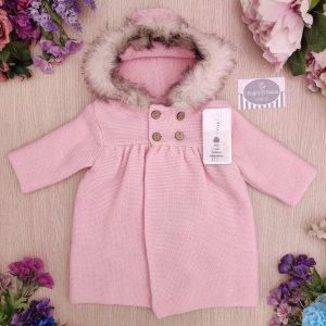 Cappotto Lana Mebi – Rosa con cappuccio