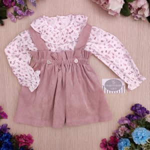 Completo Baby Fashion – Rosa Polvere Fiorellini