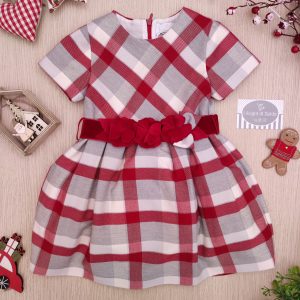 Abito Ambarabà – Tartan Rosso/Grigio