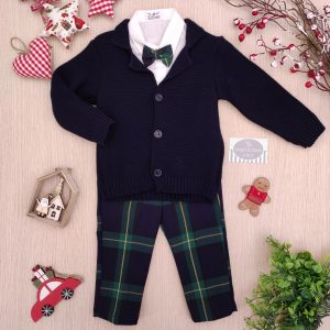 Completo Ambarabà – Tartan Blu/Verde