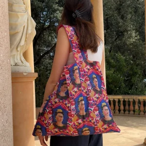 Borsa LOQI FRIDA KAHLO LA CORNICE Shopping Spesa Viaggio Spiaggia RICHIUDIBILE