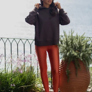 Leggins tinta unita arancio