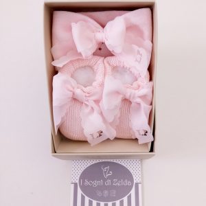 Set Scarpine e fascetta La Perla – Chiffon con logo Rosa