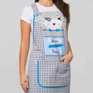 Copri Abito Grembiule Gatto Fiore