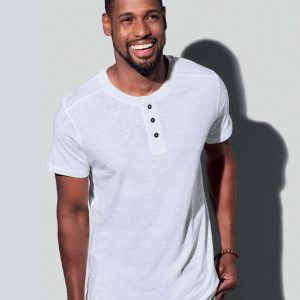 T-shirt collo 3 bottoni