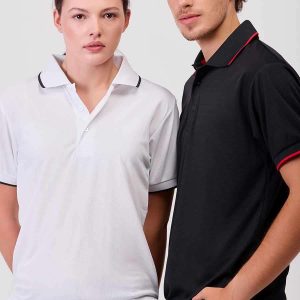 Polo Bicolore Unisex Waffle