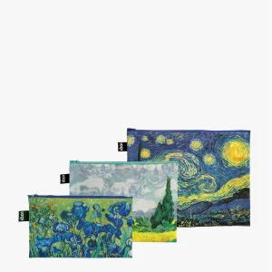 BUSTE LOQI SET DI 3 MISURE VAN GOGH NOTTE STELLATA CAMPO DI GRANO IRIS