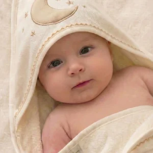 Accappatoio Neonato Luna Triangolo 100% Cotone Made in Italy