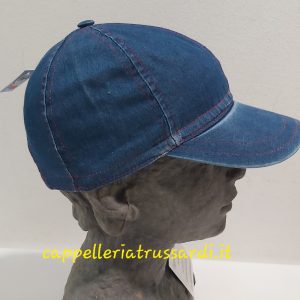 Cappello bambino baseball visiera puro cotone JEANS leggero Made in Italy misura 52
