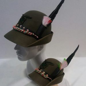 Cappello Alpino Congedante per Adunata completo di Fregio e Penna misure da adulto e bambino
