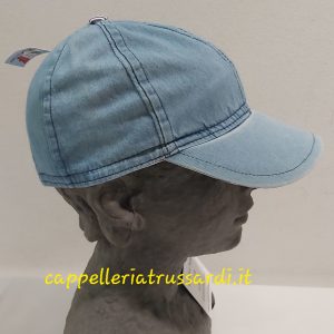 Cappello baseball visiera in jeans leggero di puro cotone Made in Italy