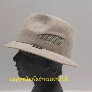 CAPPELLO CASUAL ESTIVO UOMO BEIGE ECRU LINO COTONE MADE IN ITALY