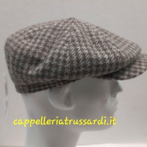 COPPOLA BERRETTO PIED DE POULE BEIGE PURA LANA MADE IN ITALY PEAKY BLINDERS