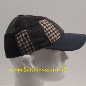 BERRETTO BASEBALL VISIERA PATCHWORK BLU MADE IN ITALY misura 61