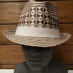 CAPPELLO PAGLIA BICOLORE MADE IN ITALY MISURA 59