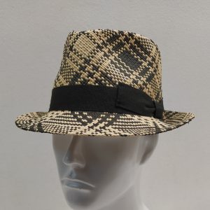 Cappello paglia nero beige misura 58 Made in Italy