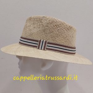 CAPPELLO PAGLIA NATURALE TESA LARGA CASUAL MADE IN ITALY