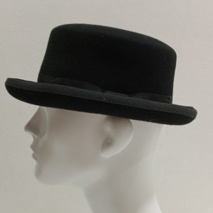 CILINDRO basso NERO FELTRO LANA MADE IN ITALY