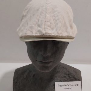 Coppola berretto bambino puro cotone Vichy beige