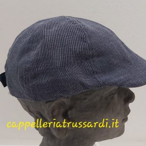 Coppola berretto puro cotone blu denim misura 53