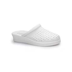 Pantofola Ciabatta bianca in pelle Unisex
